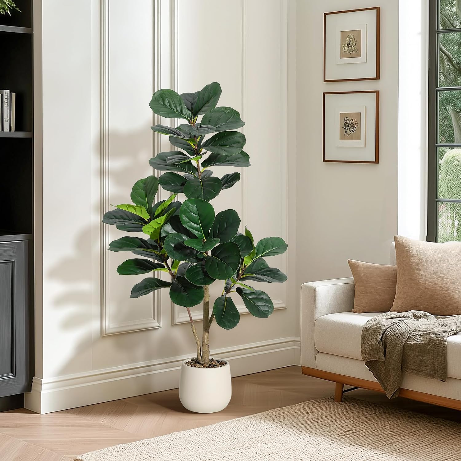 4 ft Fiddle Leaf Fig Tree Arti - Ficus Lyrata Tree 评论和价格
